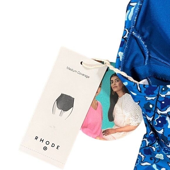 NWT RHODE Blue Zinnia One Piece Swimsuit, Size S - Picture 9 of 12